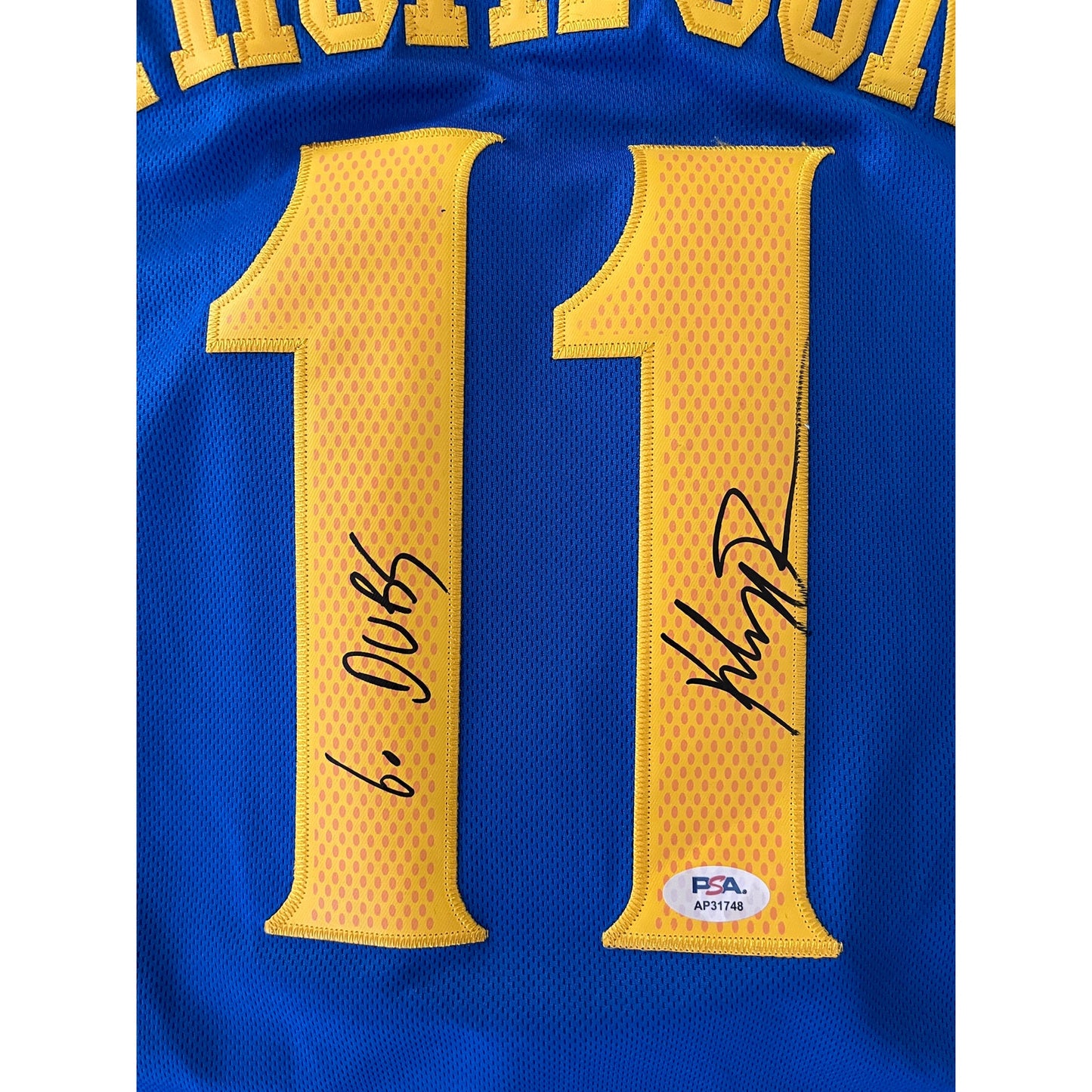 Klay Thompson Signed Golden State Warriors Jersey 'Go Dubs' Inscription PSA/DNA
