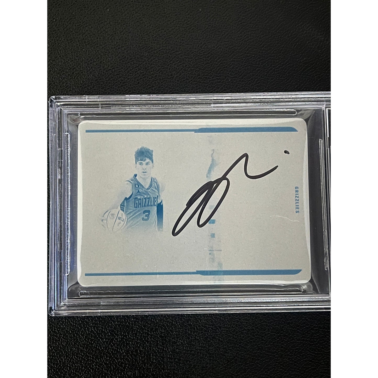 Jake LaRavia Signed 2022-23 Flawless Printing Plate Cyan RC Auto 1/1 Beckett BAS