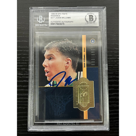 Jason Williams Signed 1998 SPx Finite Radiance #217 Card RC Auto /1500 BAS