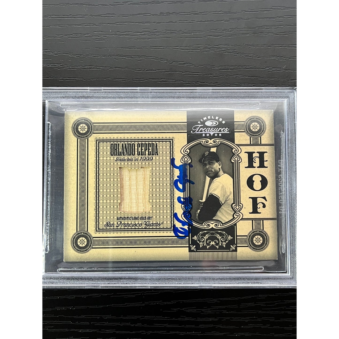 Orlando Cepeda Signed 2005 Timeless Treasures HOF Materials Bat Card SSP /50 BAS