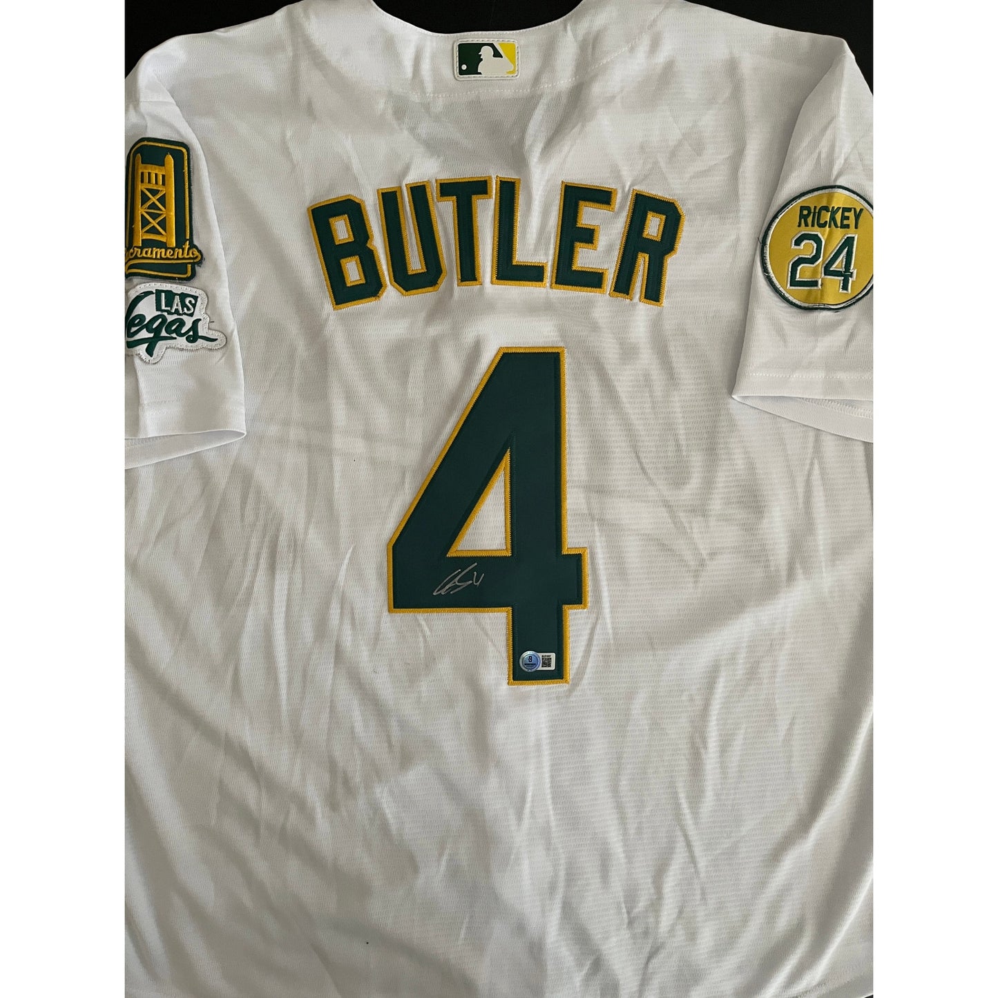 Lawrence Butler Signed Athletics A's Jersey BAS Beckett COA