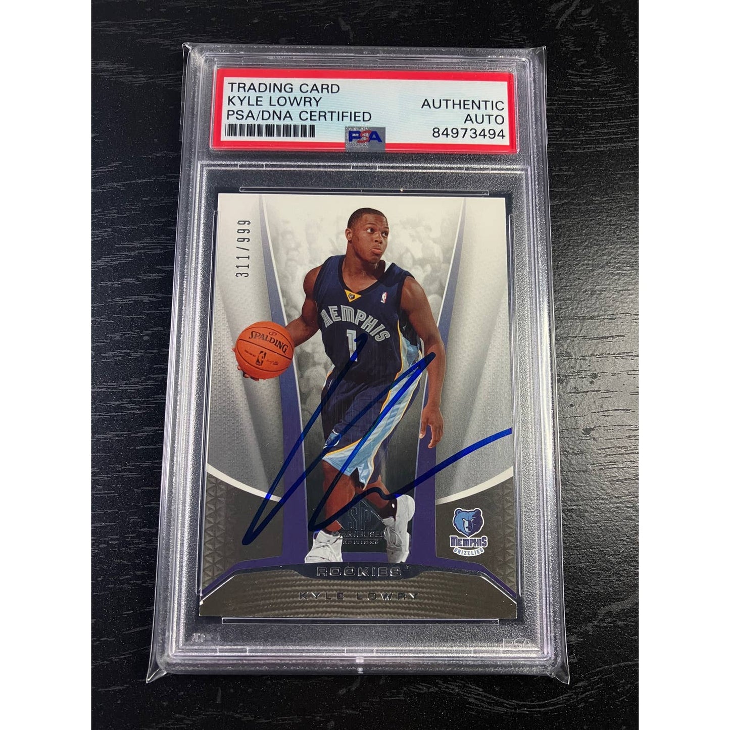 2006-07 Upper Deck SP Game Used Kyle Lowry Signed Rookie Card RC Auto /999 PSA/DNA