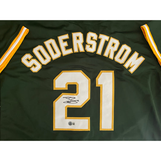 Tyler Soderstrom Signed A's Athletics Jersey BAS Beckett COA