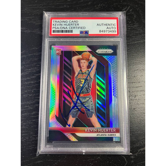 Kevin Huerter Signed 2018 Panini Prizm Silver Rookie Card Hawks RC Auto PSA/DNA