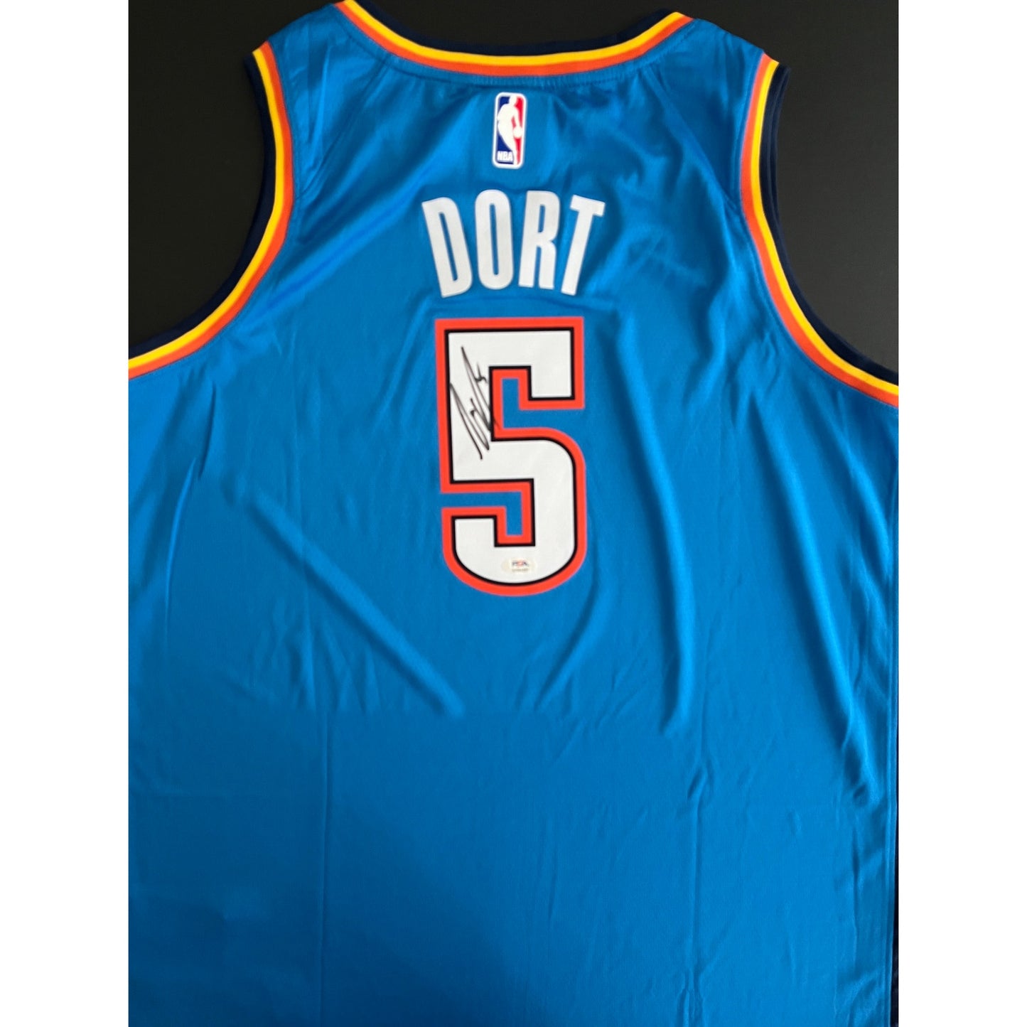 Luguentz Lu Dort Signed Oklahoma City Thunder Jersey PSA/DNA