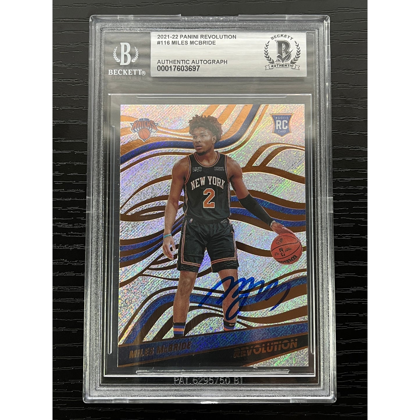 Miles McBride Signed 2021-22 Panini Revolution #116 RC Auto Card BAS