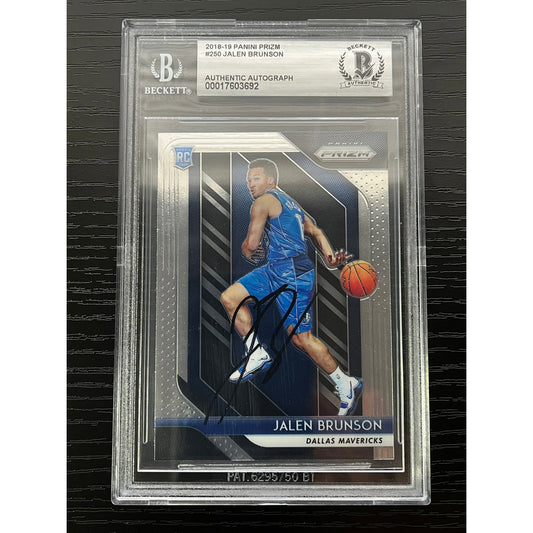 Jalen Brunson Signed 2018 Panini Prizm #250 RC Auto BAS