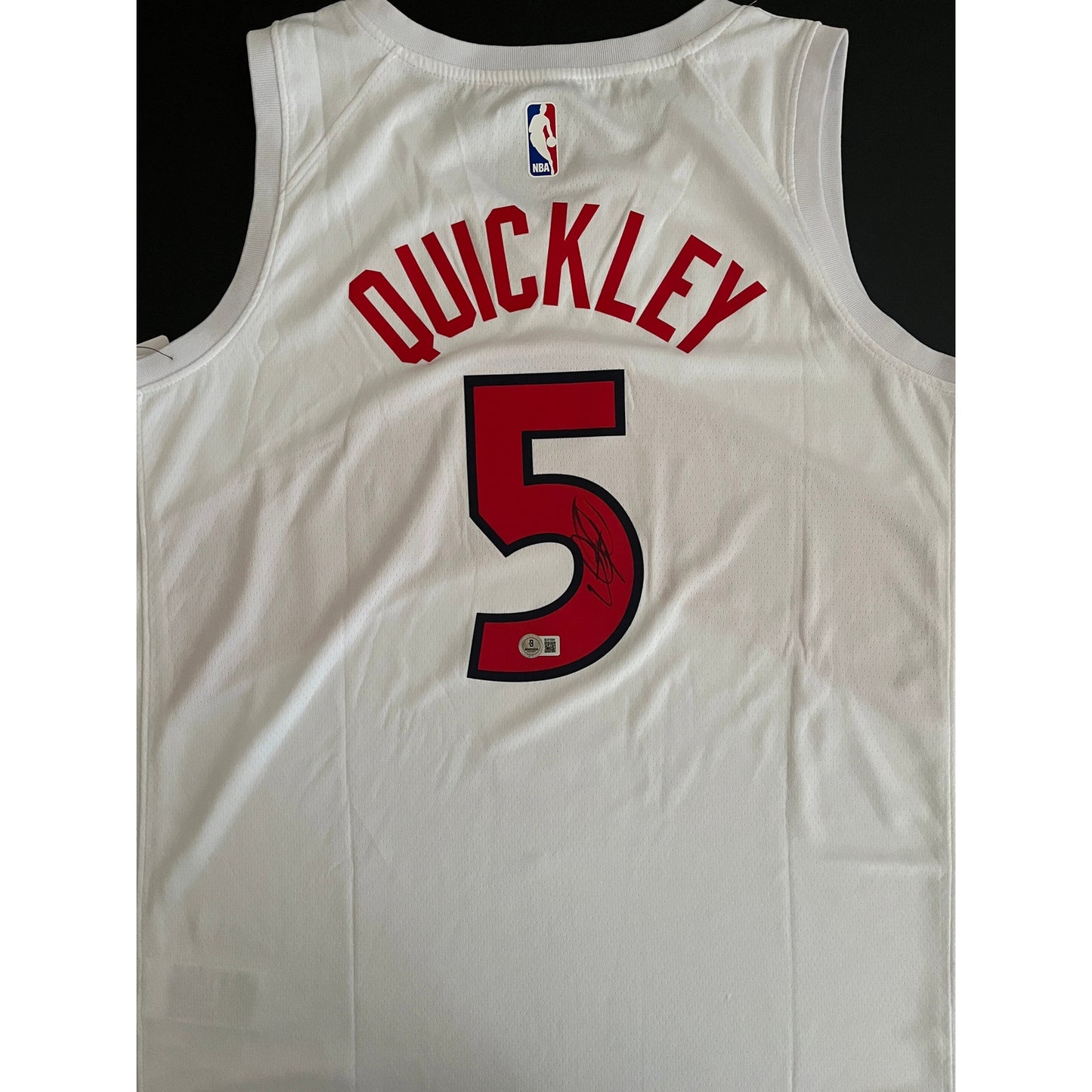 Immanuel Quickley Signed Toronto Raptors Jersey BAS Beckett COA