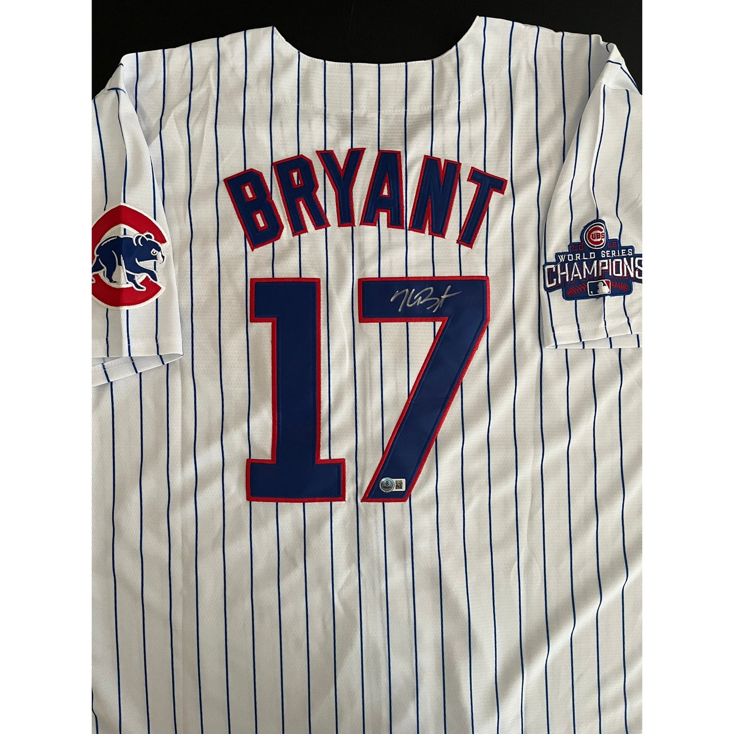 Kris Bryant Signed Chicago Cubs World Series Jersey BAS Beckett COA