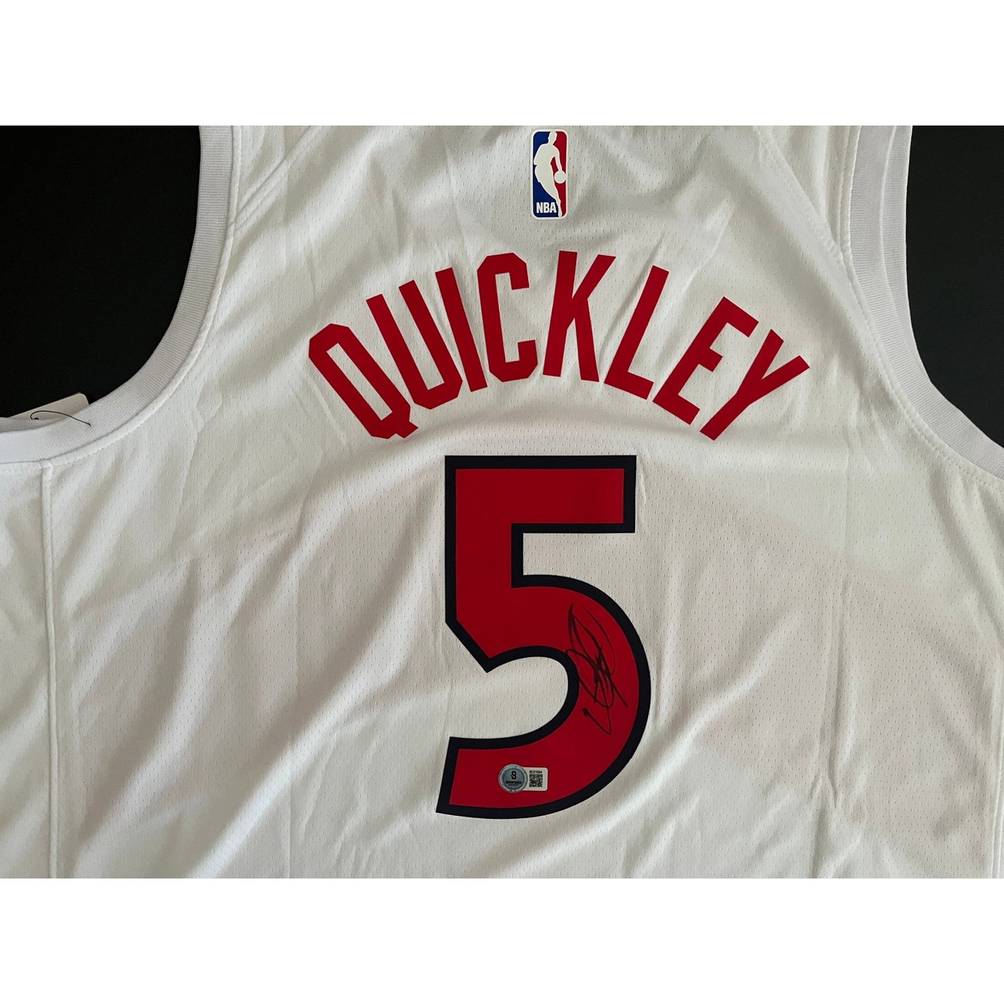 Immanuel Quickley Signed Toronto Raptors Jersey BAS Beckett COA