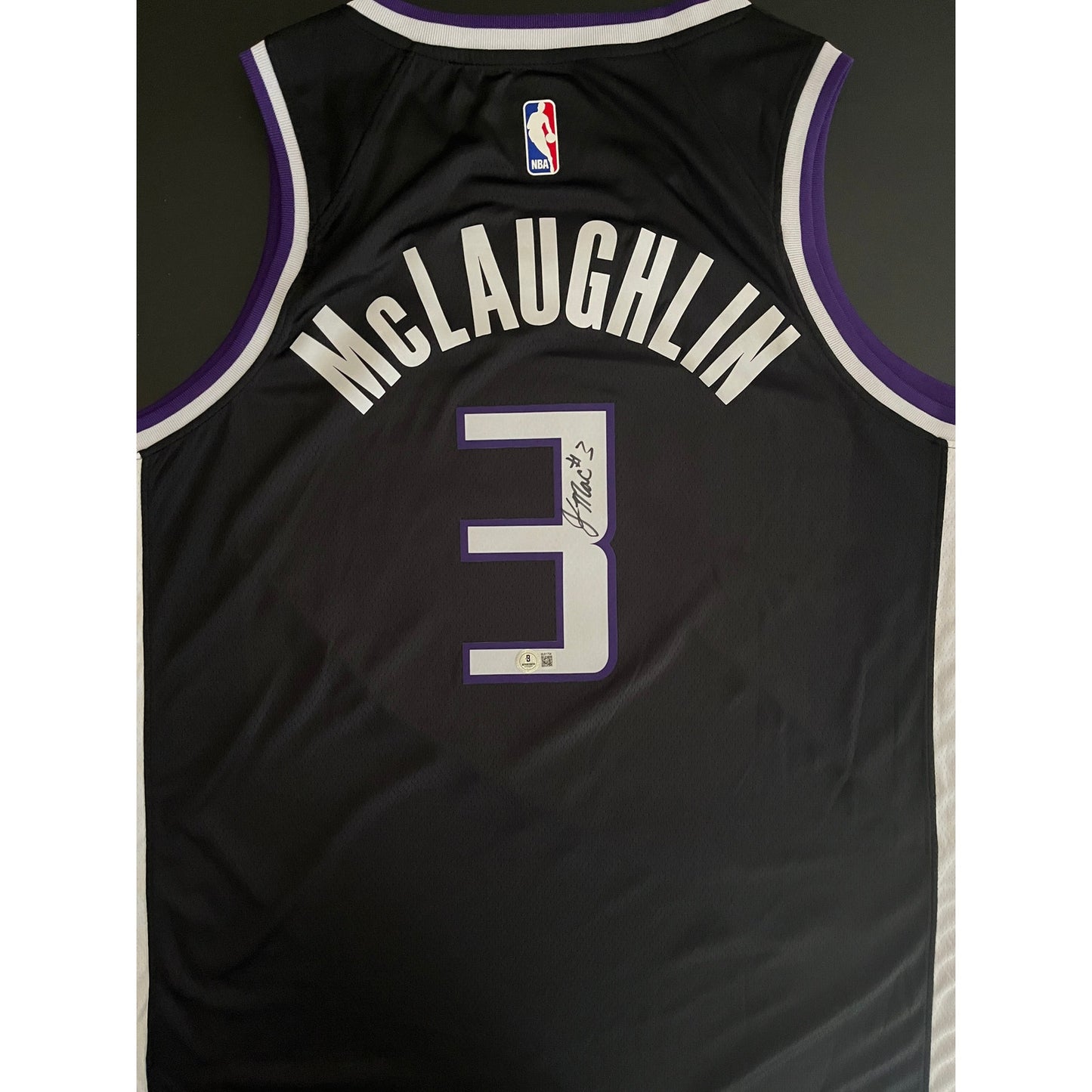 Jordan McLaughlin Signed Sacramento Kings Icon Jersey BAS Beckett COA
