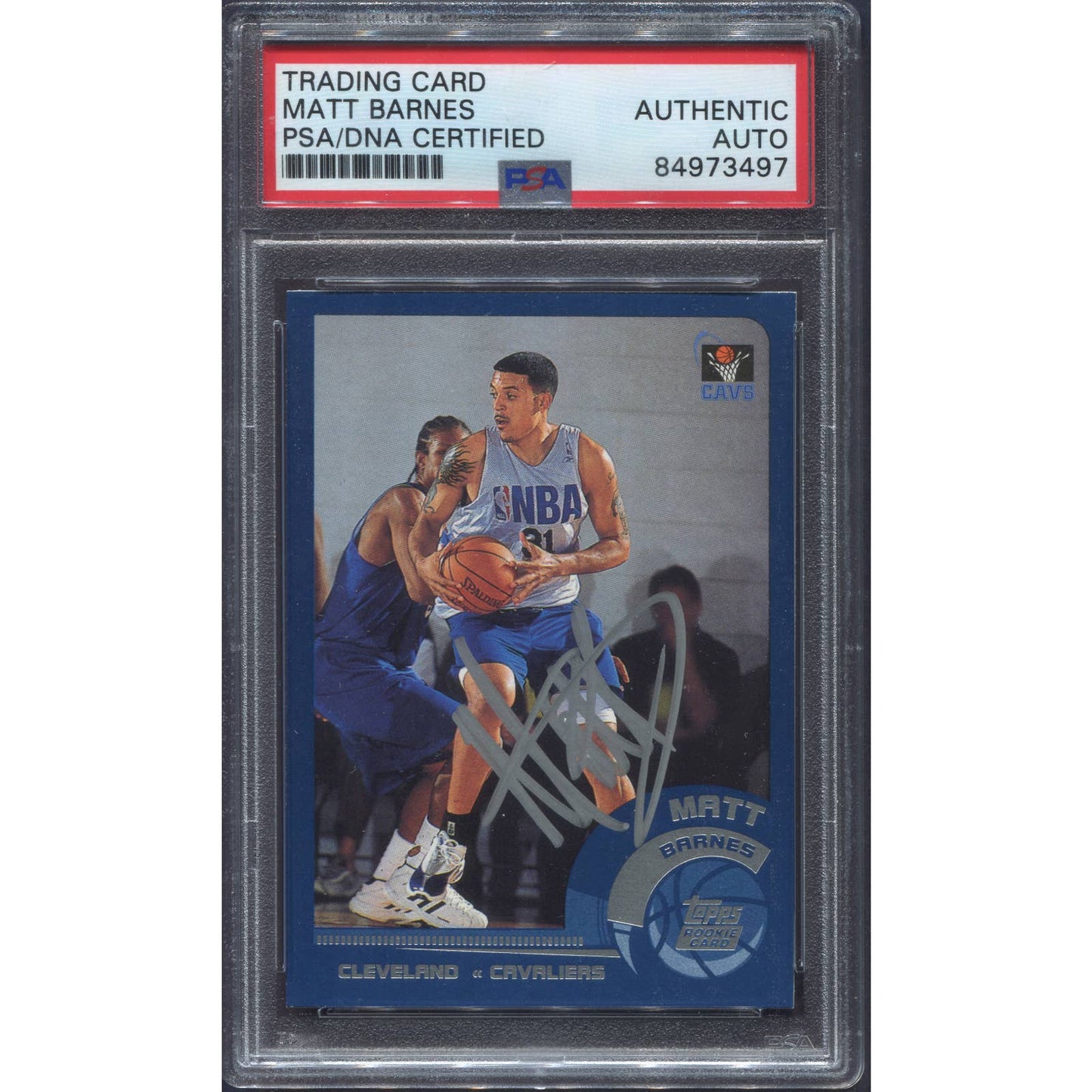 2002 Topps Matt Barnes Signed Rookie RC Auto PSA/DNA