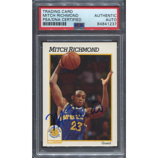 Mitch Richmond Signed 1991 NBA Hoops #73 Auto PSA/DNA