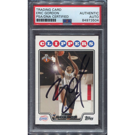 2008-09 Topps Eric Gordon Signed Rookie Card Clippers RC Auto PSA/DNA