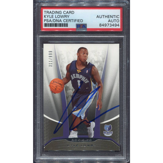 2006-07 Upper Deck SP Game Used Kyle Lowry Signed Rookie Card RC Auto /999 PSA/DNA