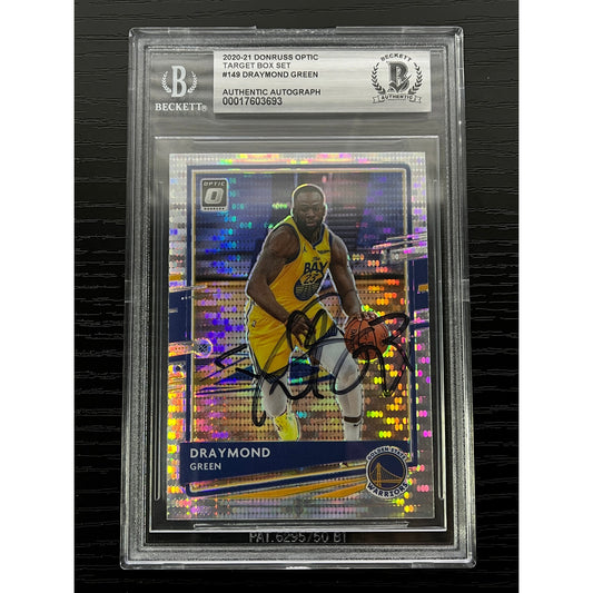 Draymond Green Signed 2020 Donruss Optic #149 Pulsar Card Beckett BAS