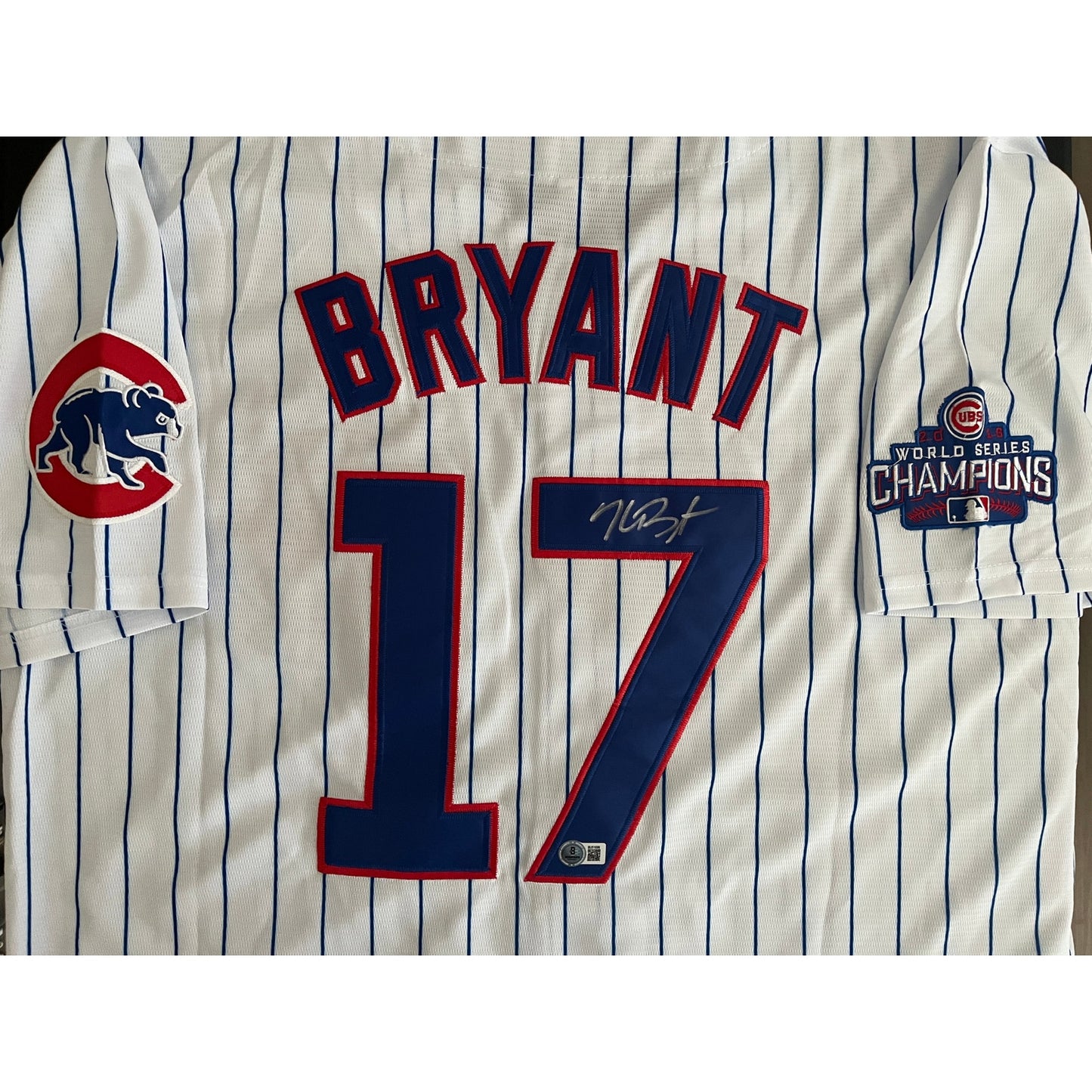 Kris Bryant Signed Chicago Cubs World Series Jersey BAS Beckett COA