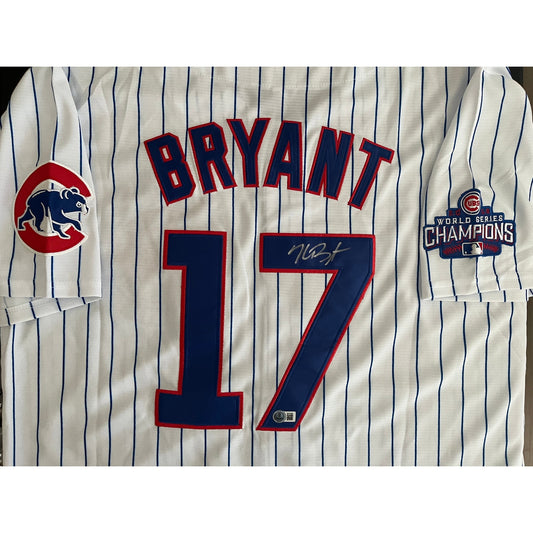 Kris Bryant Signed Chicago Cubs World Series Jersey BAS Beckett COA