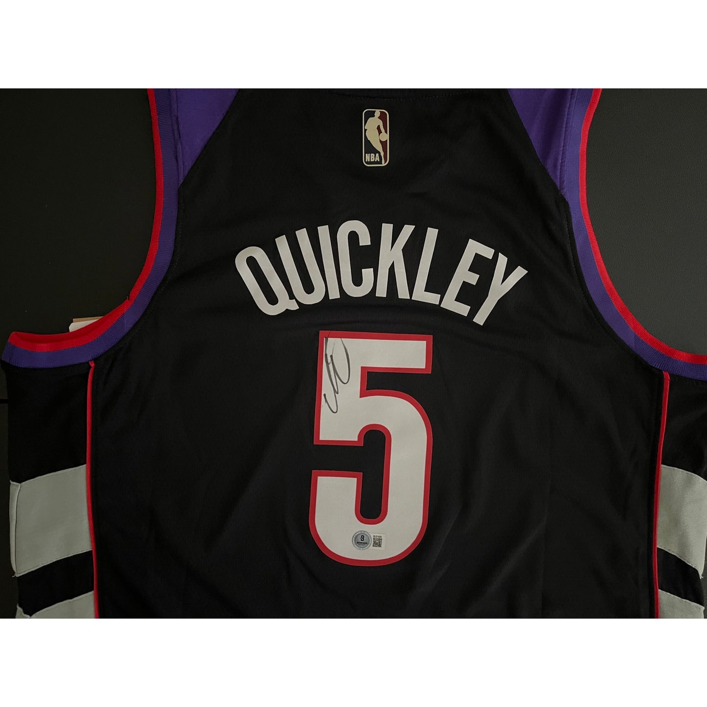 Immanuel Quickley Signed Toronto Raptors Jersey BAS Beckett COA