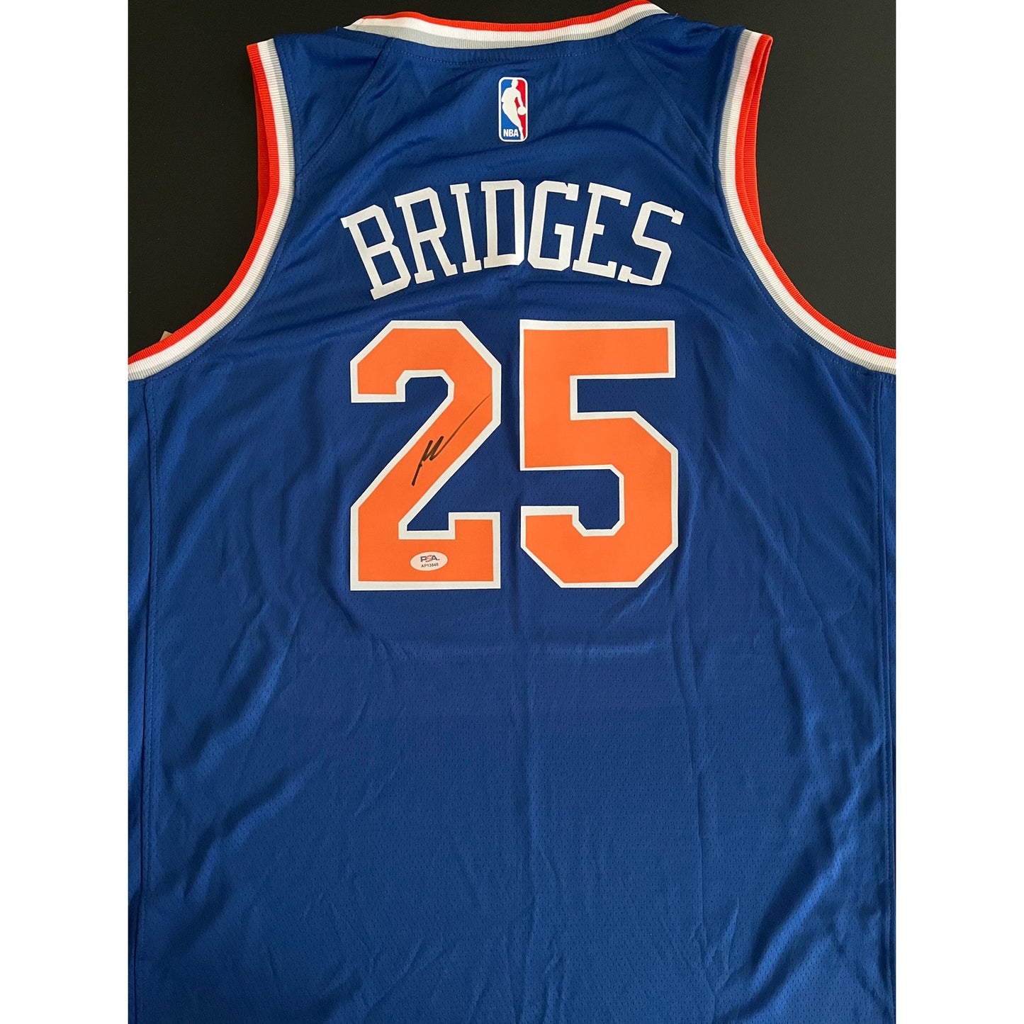 Mikal Bridges Signed New York Knicks Jersey PSA/DNA