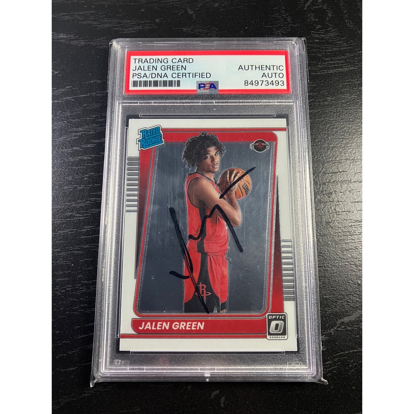 2021-22 Donruss Optic Jalen Green Signed Rated Rookie Card RC Auto PSA/DNA