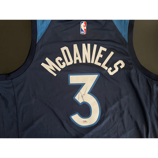 Jaden McDaniels Signed Minnesota Timberwolves Jersey PSA/DNA