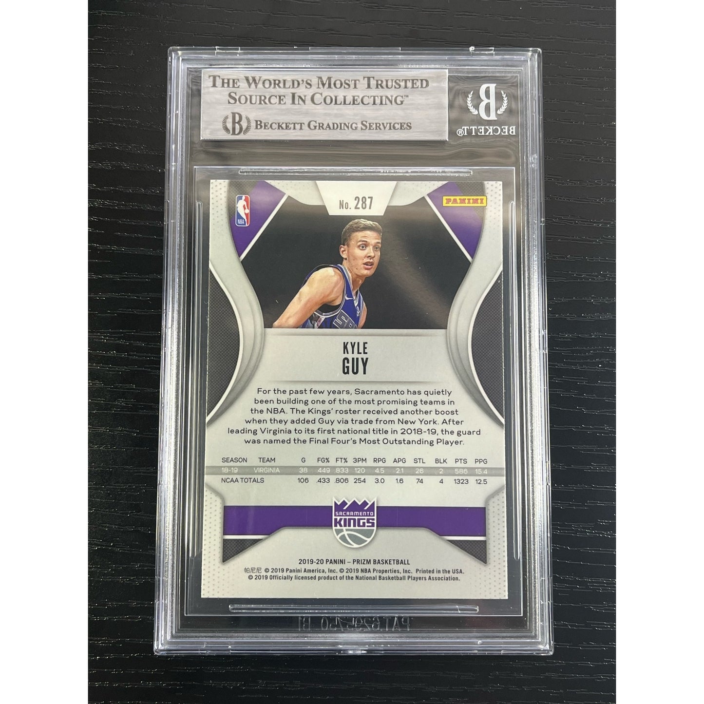 2019-20 Panini Prizm Kyle Guy Signed RC Auto Beckett BAS