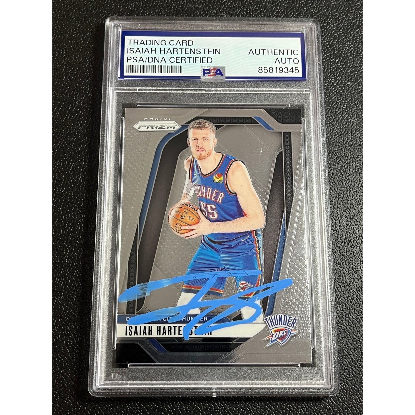 2024-25 Panini Prizm Isaiah Hartenstein #154 Signed Card OKC Thunder PSA/DNA