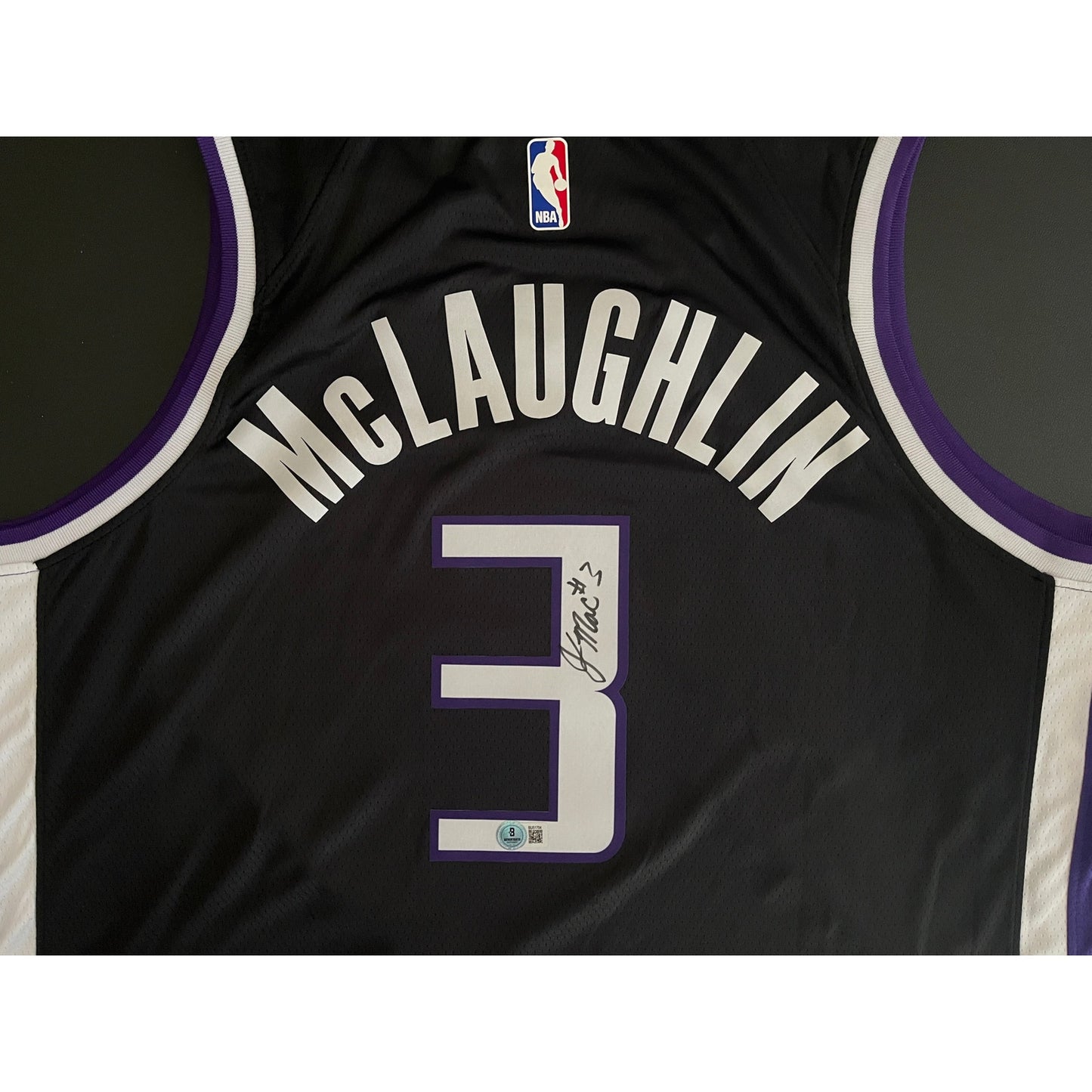Jordan McLaughlin Signed Sacramento Kings Icon Jersey BAS Beckett COA