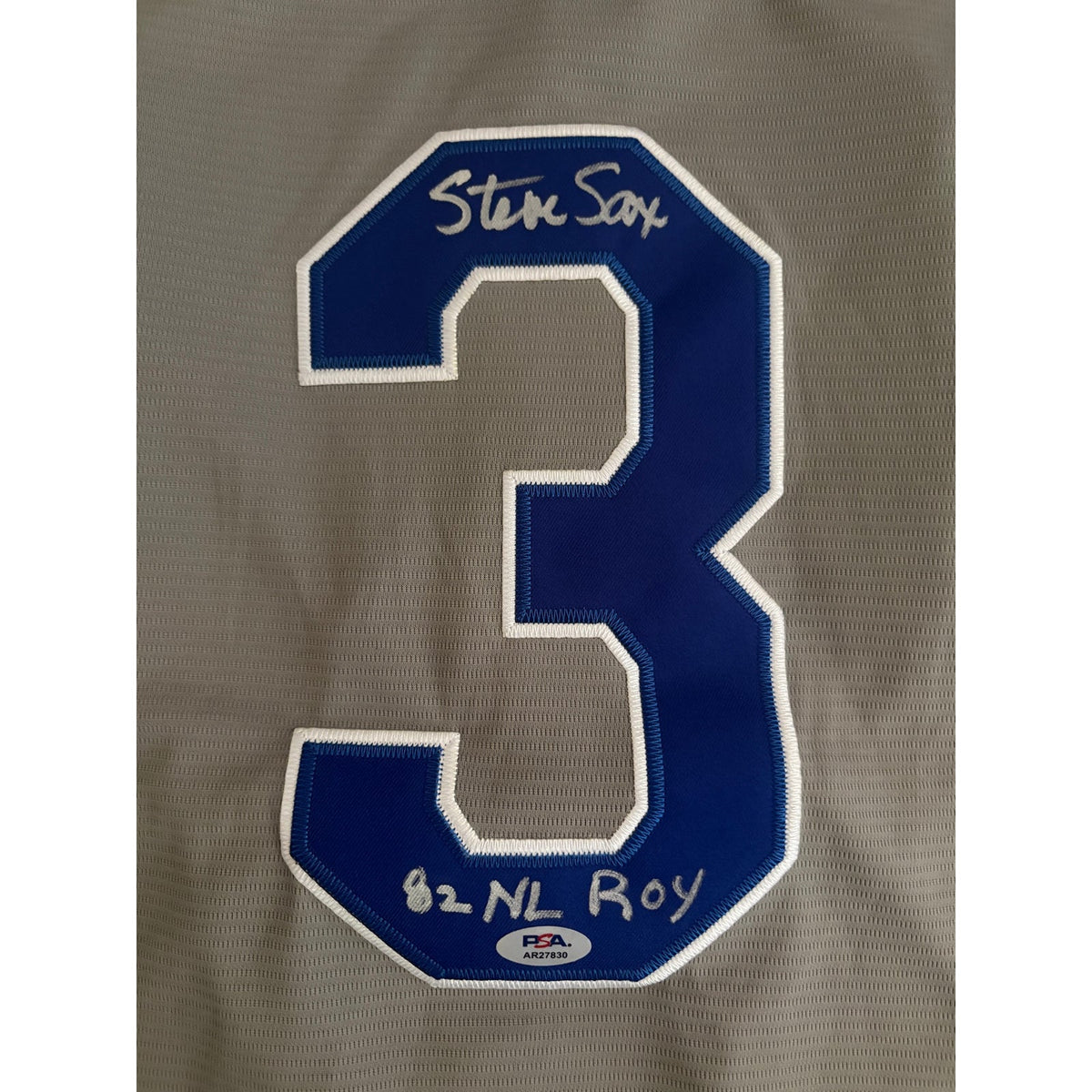 Steve Sax Signed Los Angeles Dodgers Jersey '82 NL ROY' Inscription PSA/DNA