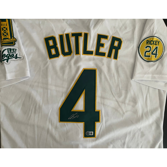 Lawrence Butler Signed Athletics A's Jersey BAS Beckett COA