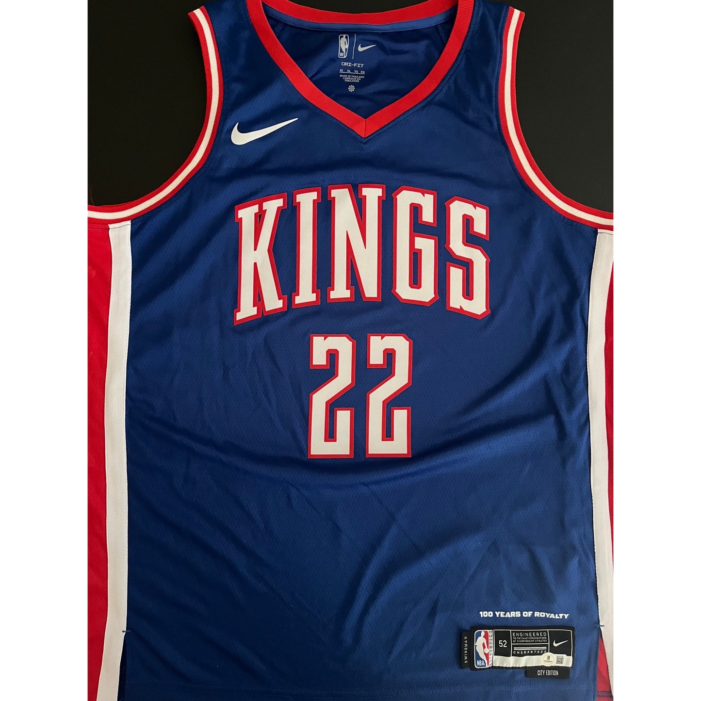 Devin Carter Signed Sacramento Kings City Edition Jersey BAS Beckett COA