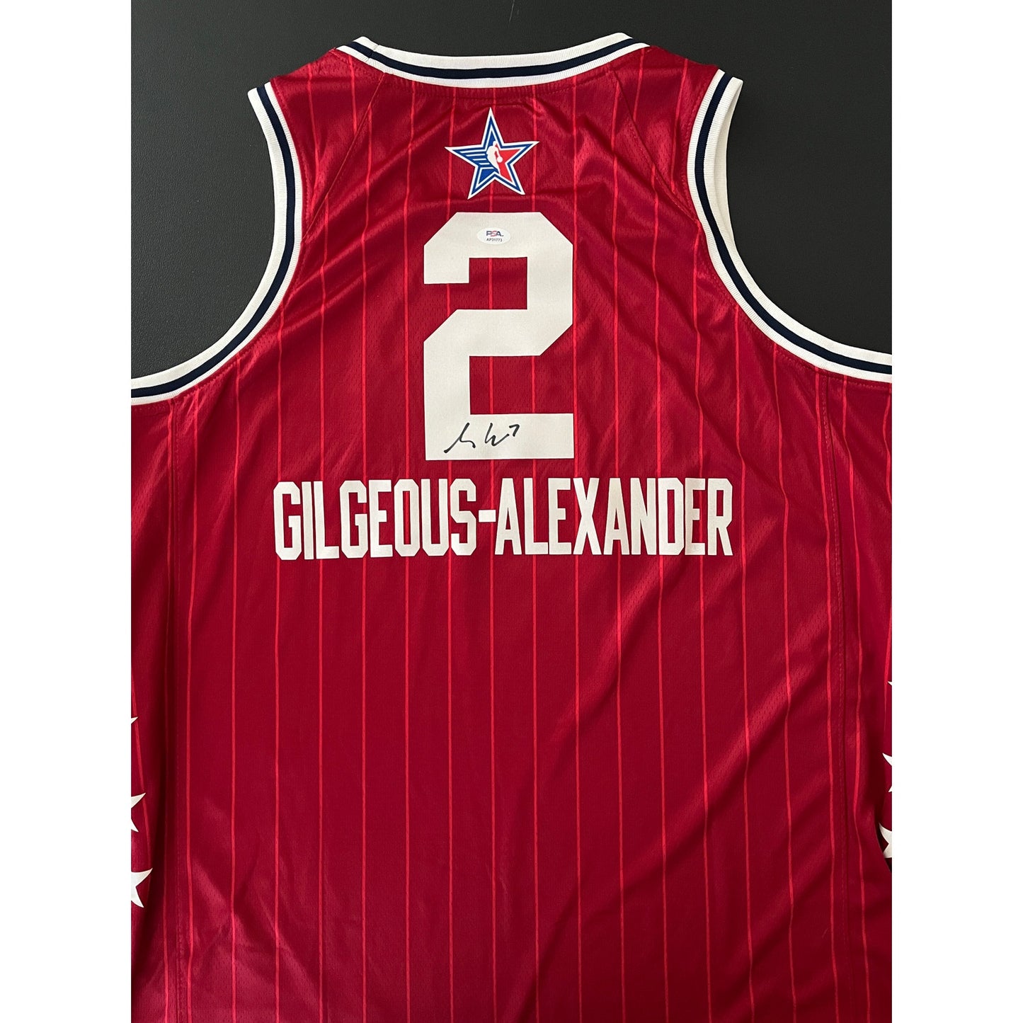 Shai Gilgeous Alexander Signed 2024 NBA All-Star Jersey PSA/DNA