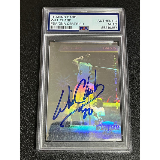1991 Upper Deck Denny's Grand Slam Holograms #3 Will Clark Signed Card PSA/DNA
