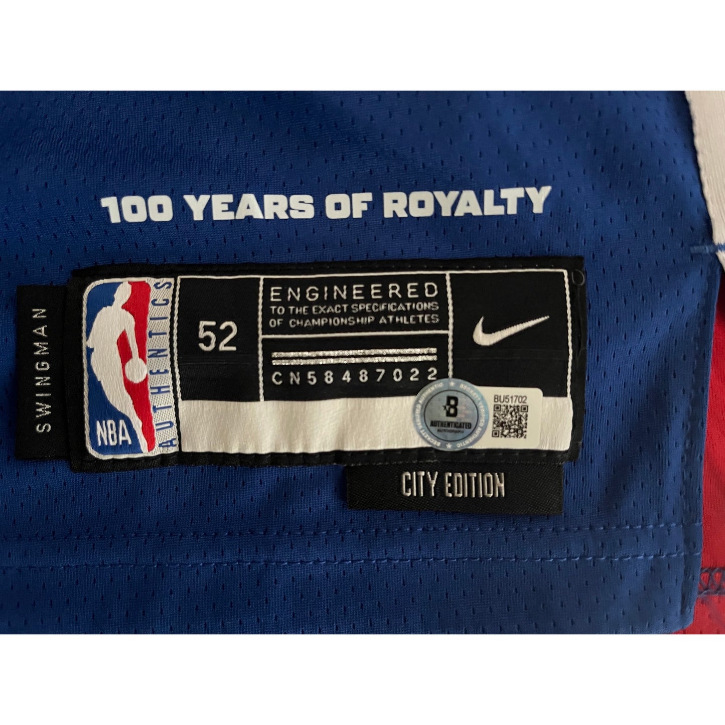 Devin Carter Signed Sacramento Kings City Edition Jersey BAS Beckett COA