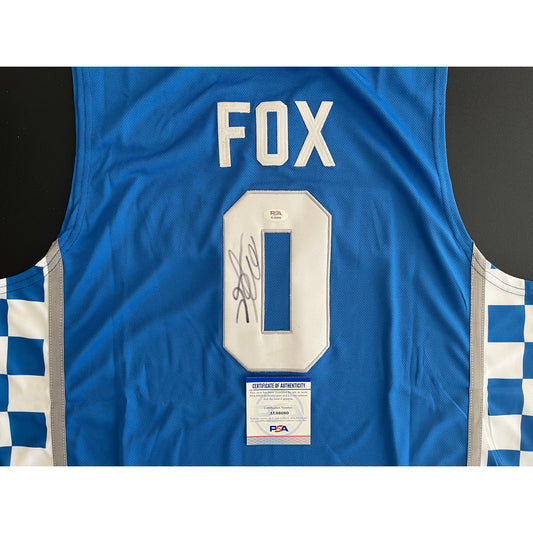 De'Aaron Fox Signed Kentucky Wildcats Jersey PSA/DNA COA