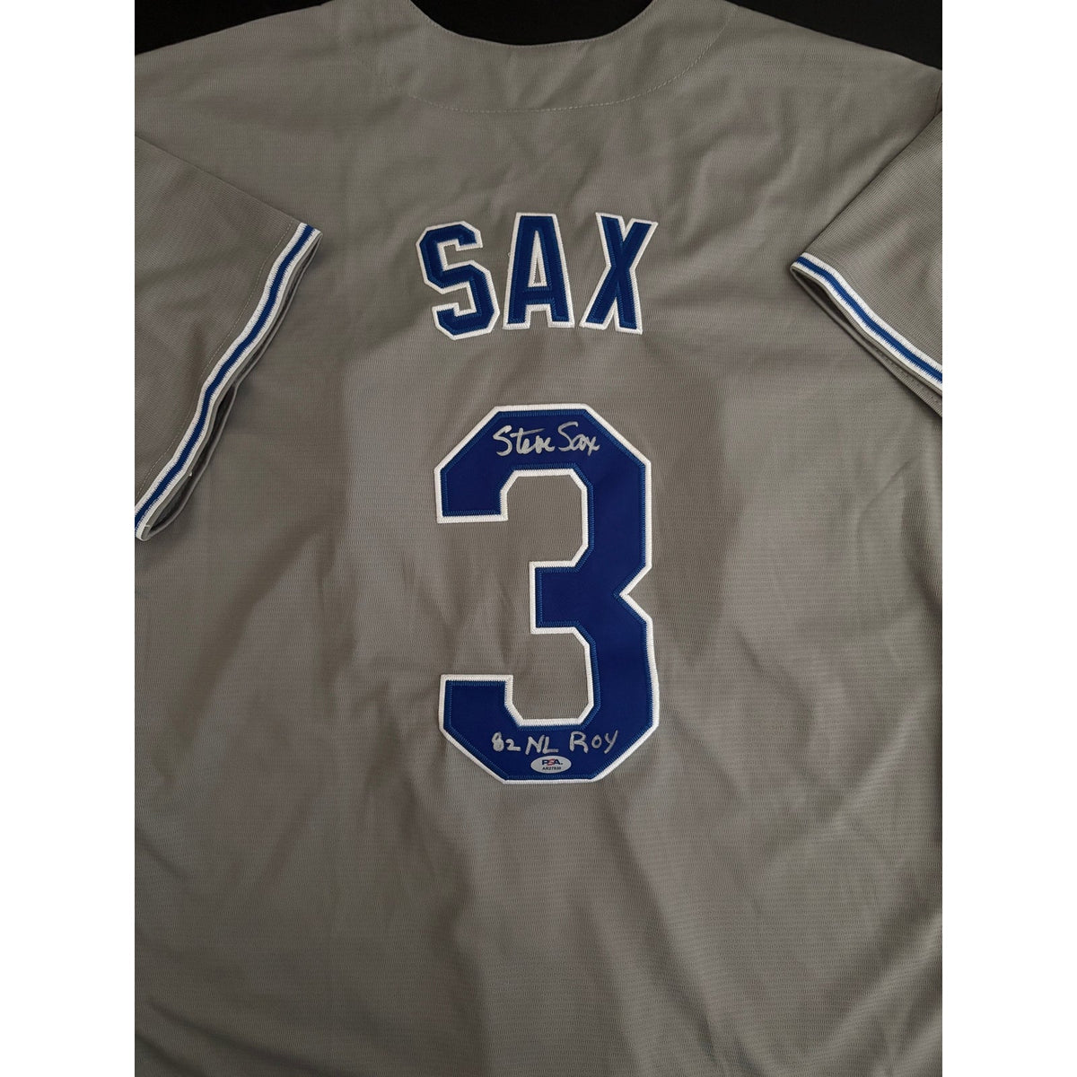 Steve Sax Signed Los Angeles Dodgers Jersey '82 NL ROY' Inscription PSA/DNA