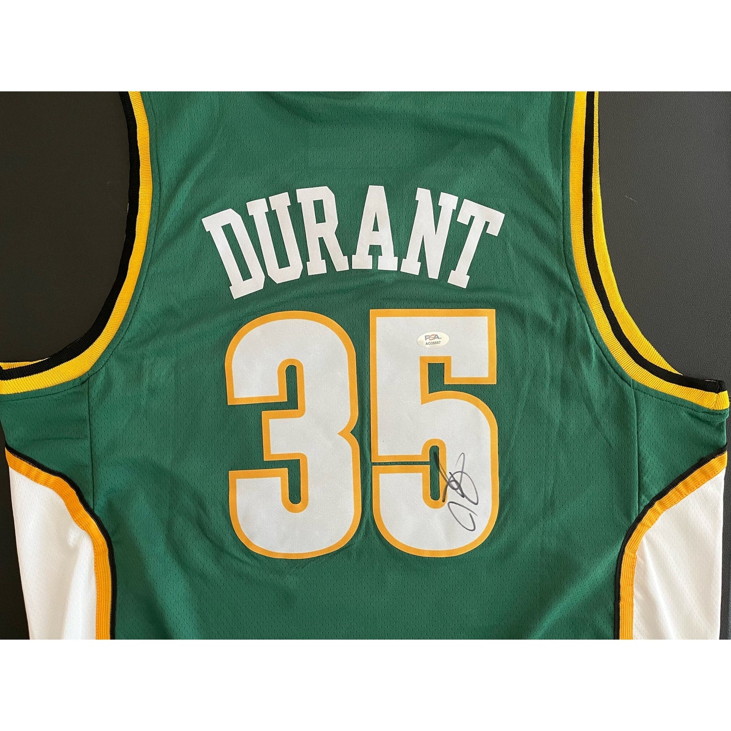 Kevin Durant Signed Seattle SuperSonics Jersey PSA/DNA