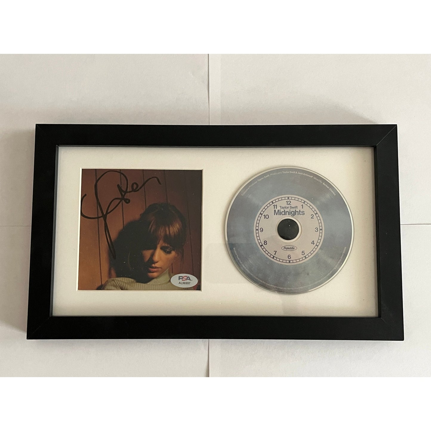 Taylor Swift Signed & Framed Midnights Moonstone CD PSA/DNA COA