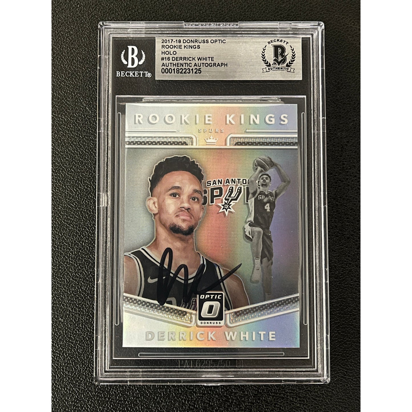 Derrick White Signed 2017 Donruss Optic Rookie Kings Holo RC Auto Beckett BAS