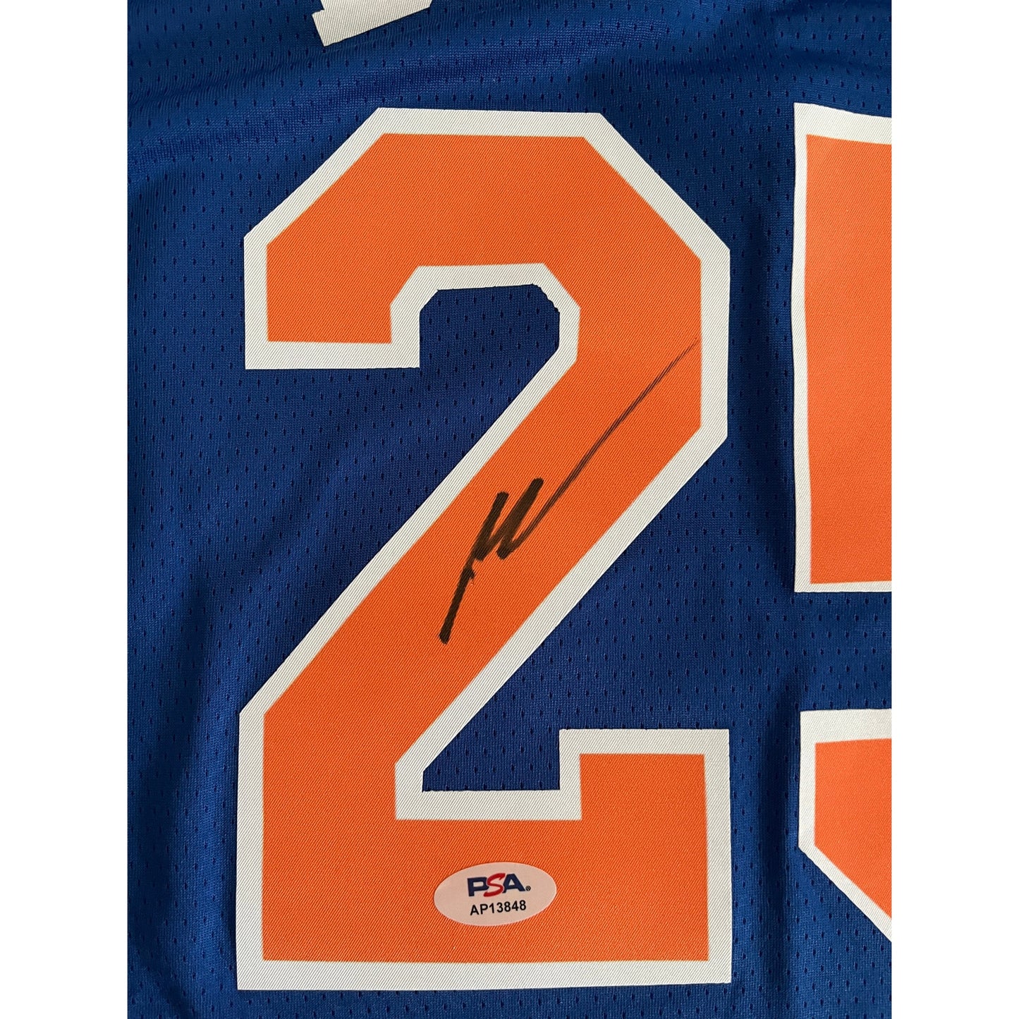 Mikal Bridges Signed New York Knicks Jersey PSA/DNA