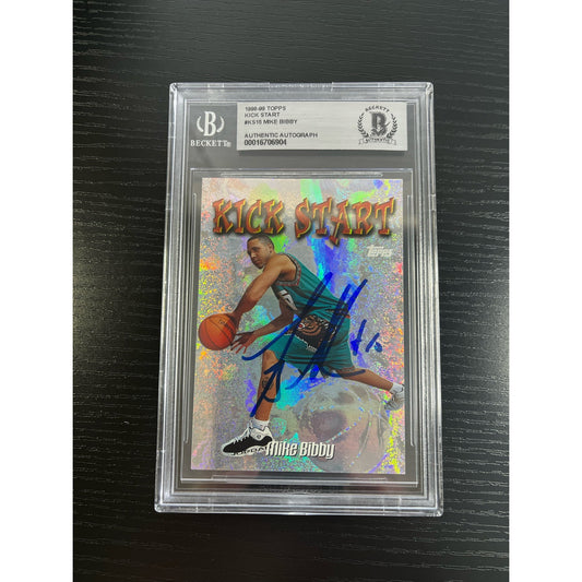 1998-99 Topps Kick Start Mike Bibby Signed RC Auto Beckett BAS