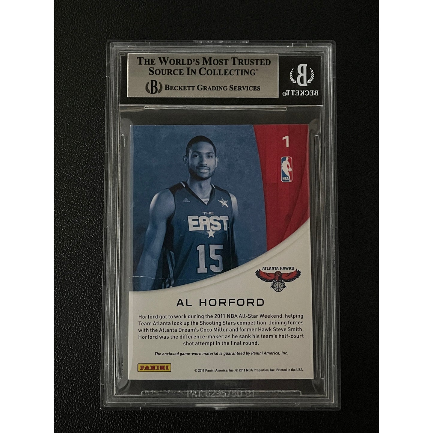 Al Horford Signed 2010 Season Update All-Stars Materials Relic Auto Beckett BAS