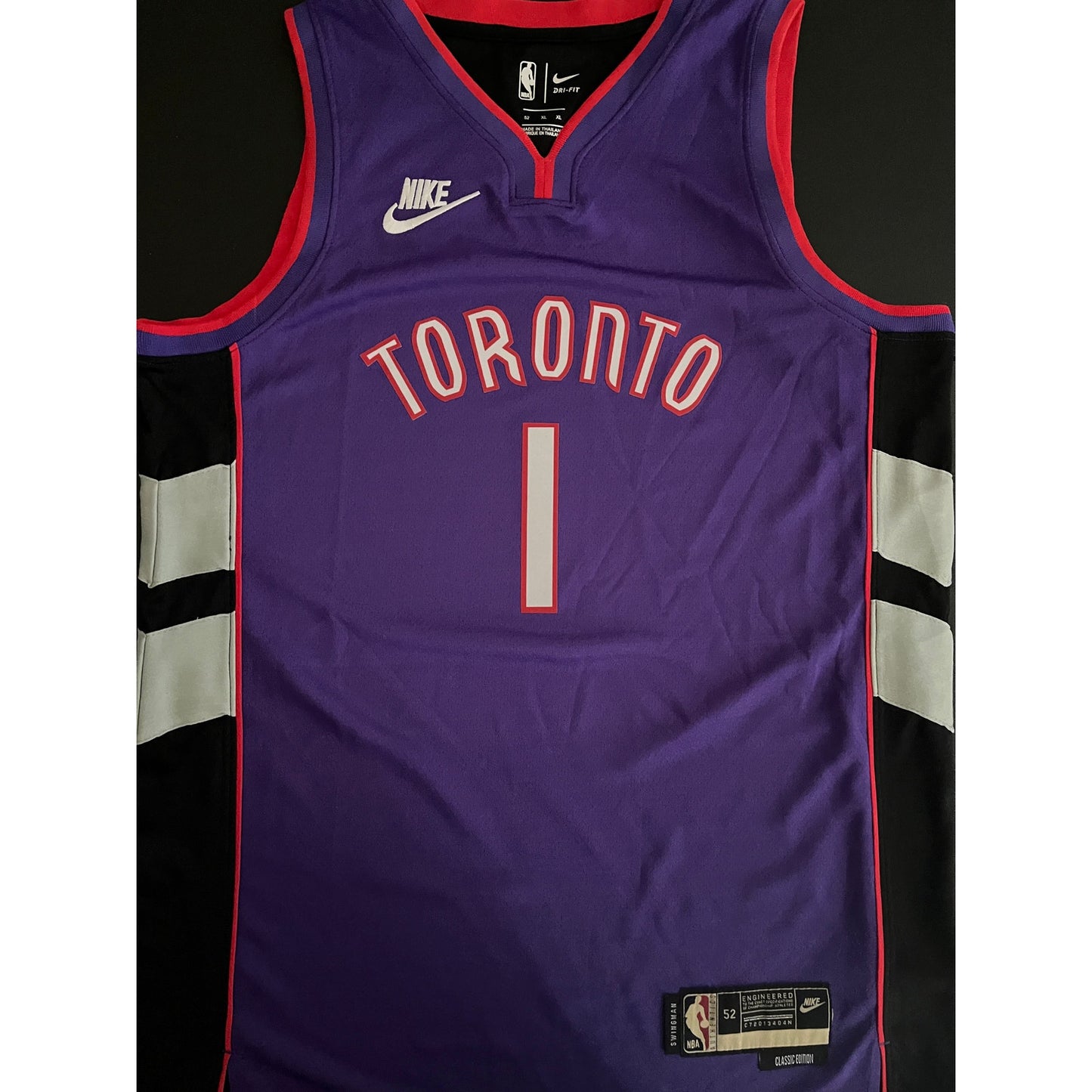 Gradey Dick Signed Toronto Raptors Jersey BAS Beckett COA