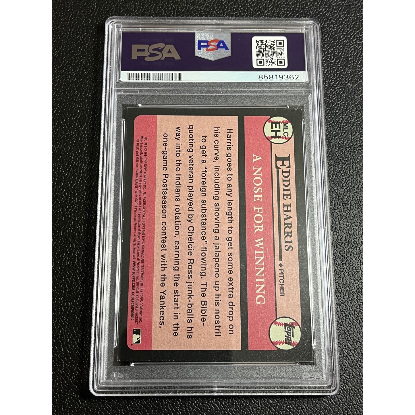 2014 Topps Chelcie Ross Eddie Harris Signed Major League Card PSA/DNA