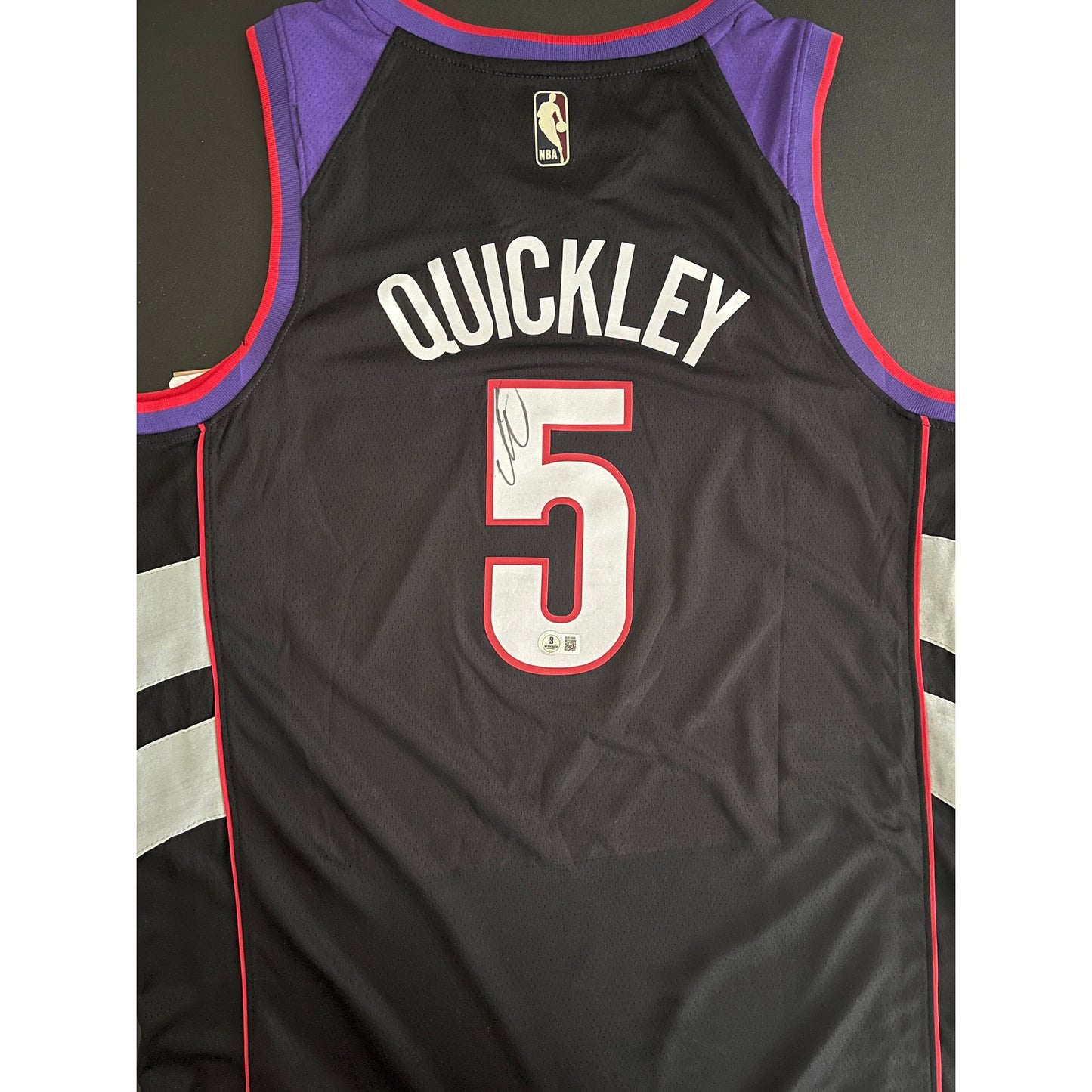 Immanuel Quickley Signed Toronto Raptors Jersey BAS Beckett COA