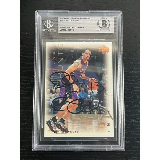 2000-01 Upper Deck Pros & Prospects Doug Christie Signed Card Beckett BAS