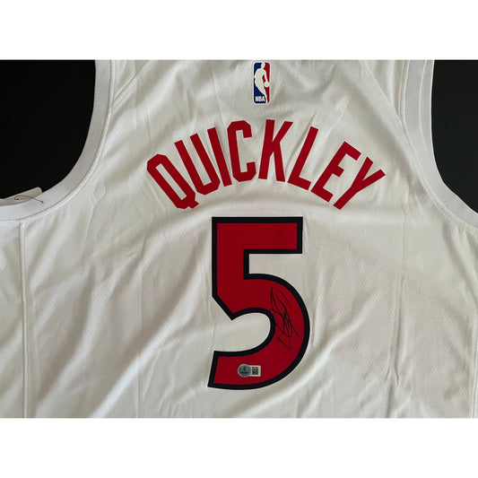 Immanuel Quickley Signed Toronto Raptors Jersey BAS Beckett COA