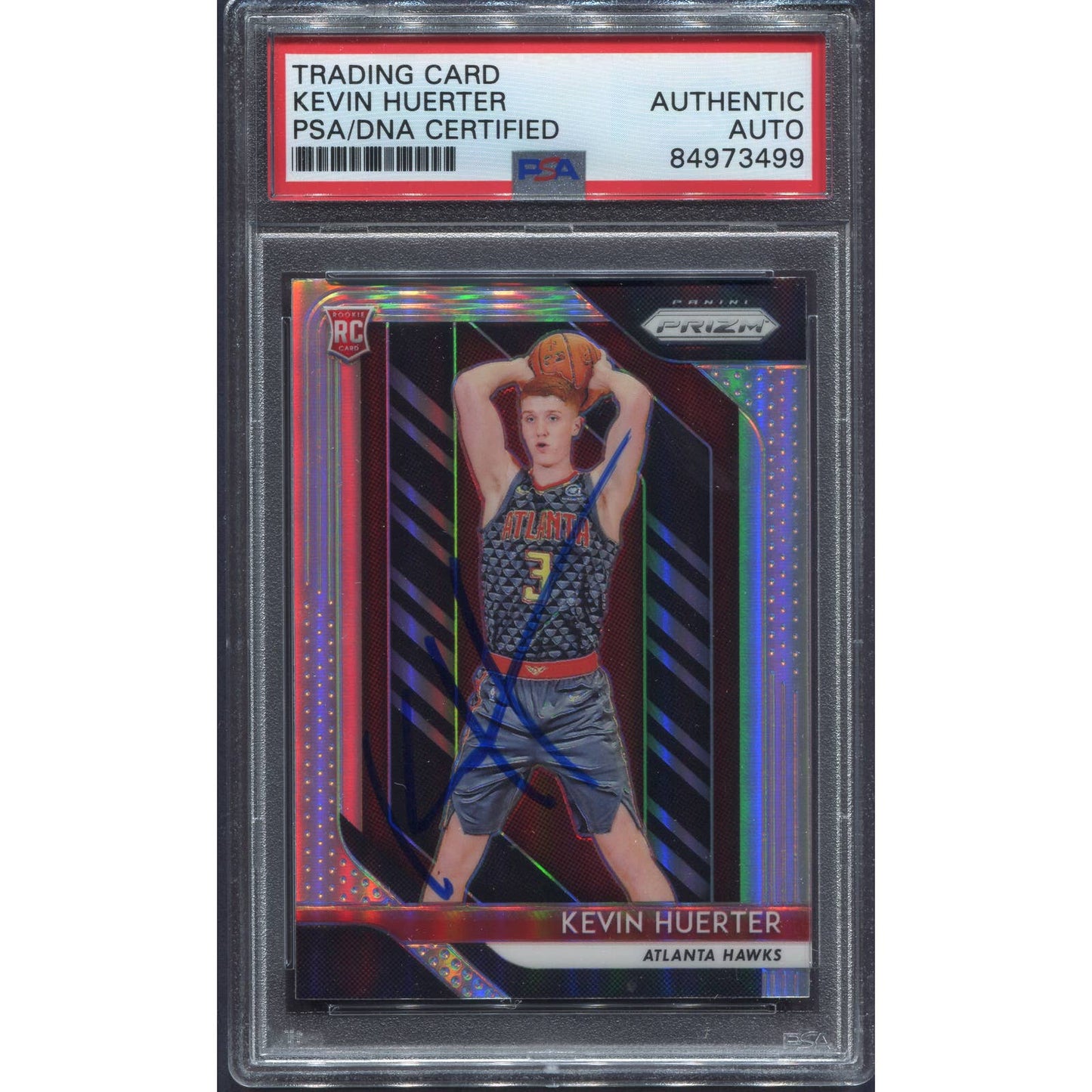 Kevin Huerter Signed 2018 Panini Prizm Silver Rookie Card Hawks RC Auto PSA/DNA