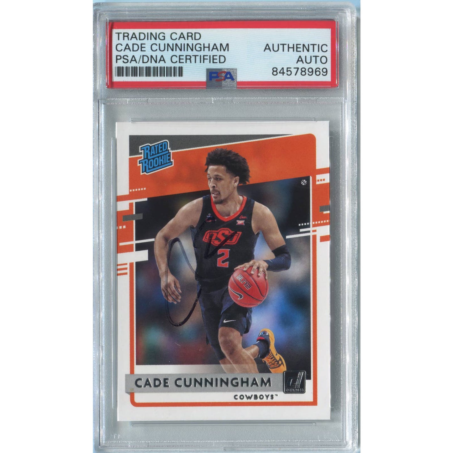 Cade Cunningham Signed 2021 Panini Chronicles Draft Picks #26 RC Auto PSA/DNA